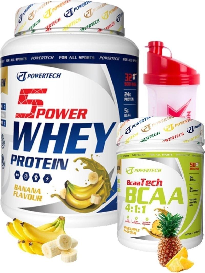 5power Whey Protein Tozu 32 Servis Muz Aromalı - Bcaa 50 Servis Ananas Aromalı