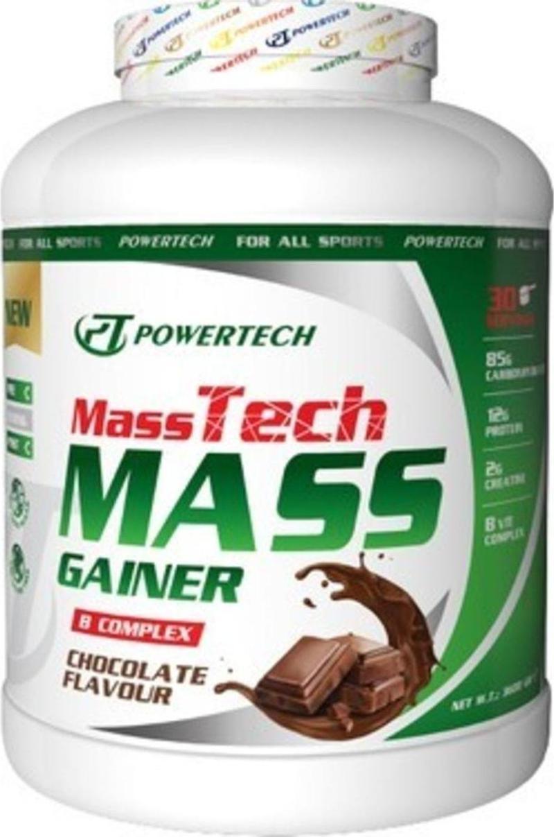 Masstech Mass Gainer 3600 Gr Çikolata Aromalı Kilo Almaya Yardımcı Karbonhidrat Tozu