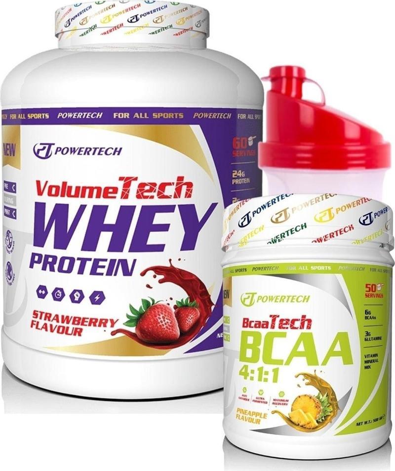 Volumetech Whey Protein Tozu 2400 Gr Çilek - Bcaa 500 Gr Ananas Aromalı