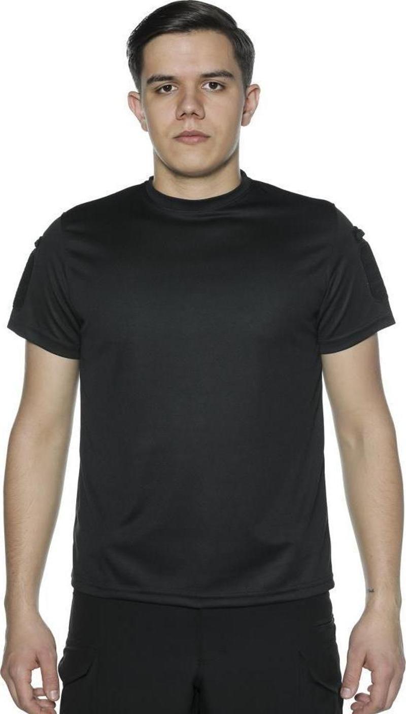 Yakasız Kısa Kol Tactical T-Shirt - Tişört