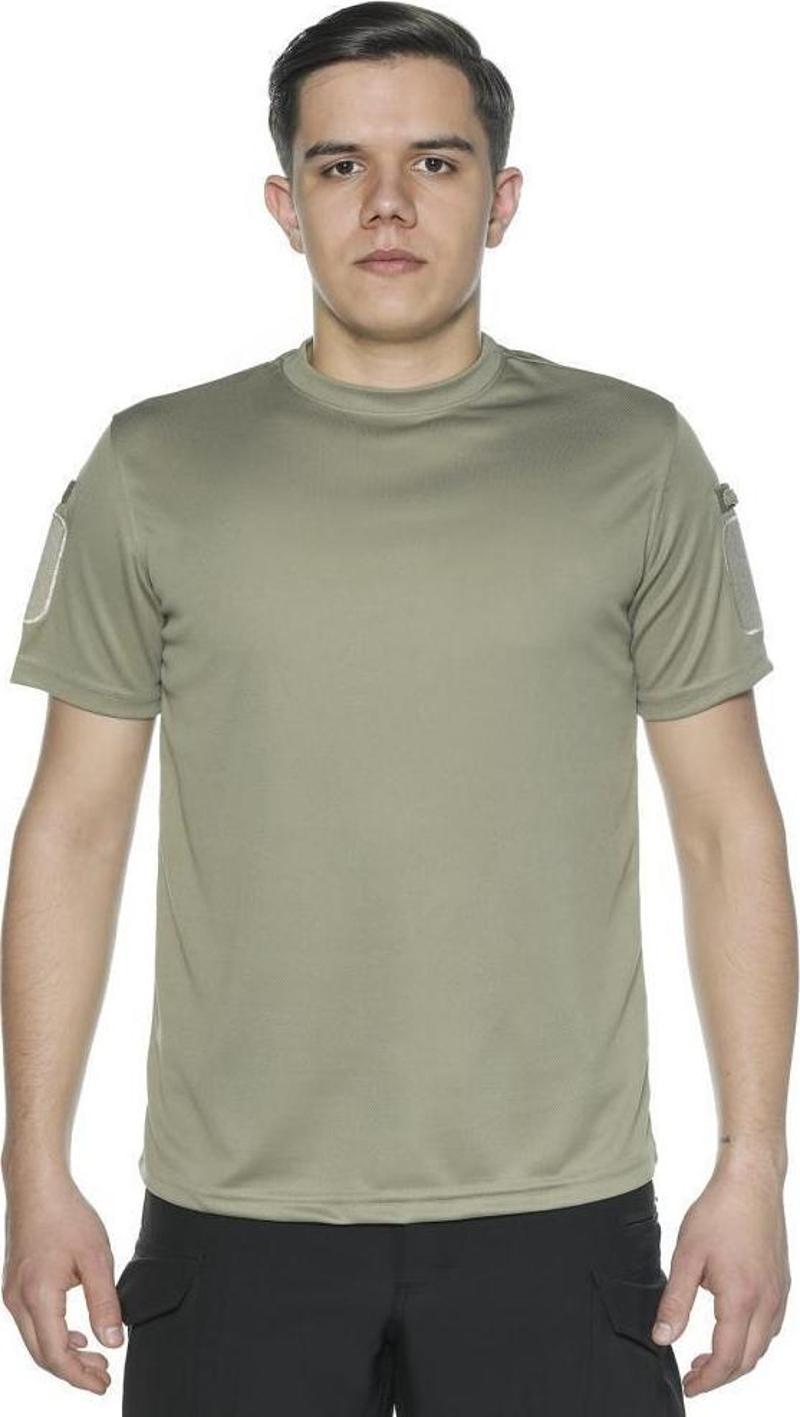 Yakasız Kısa Kol Tactical T-Shirt - Tişört