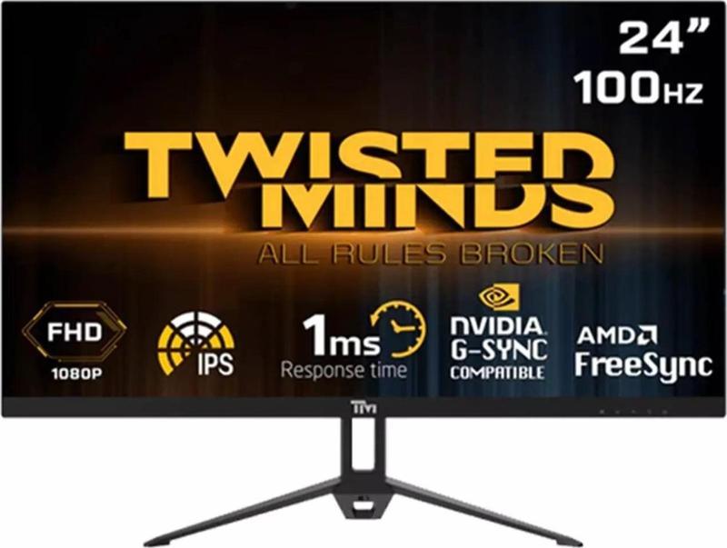 TWISTED MINDS 24 TM24FHD100IPS FHD 100HZ 1MS HDMI VGA IPS FREESYNC/GSYNC ÇERÇEVESİZ GAMING MONİTÖR