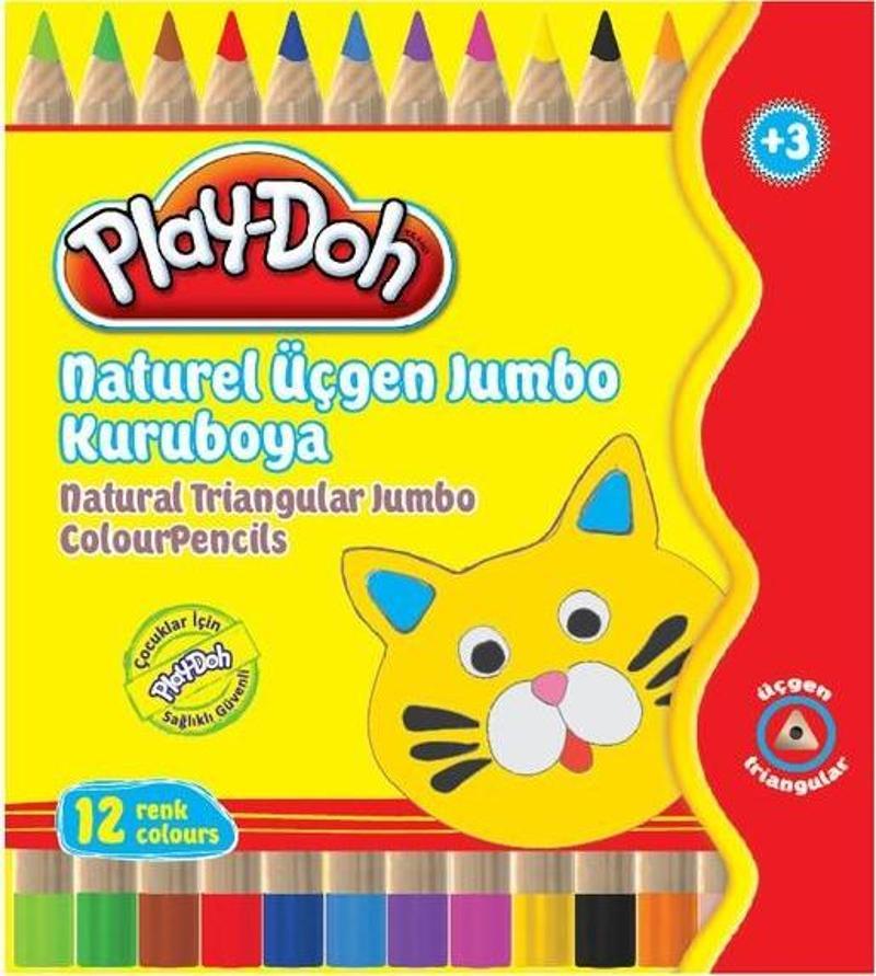 12 Renk Natturel Jumbo Mini Kuru Boya Play-Ku009