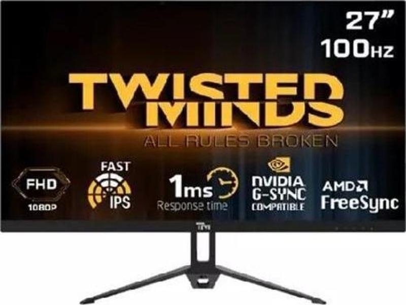 TWISTED MINDS 27 TM27FHD100IPS FHD 100HZ 1MS HDMI VGA IPS FREESYNC/GSYNC ÇERÇEVESİZ GAMING MONİTÖR