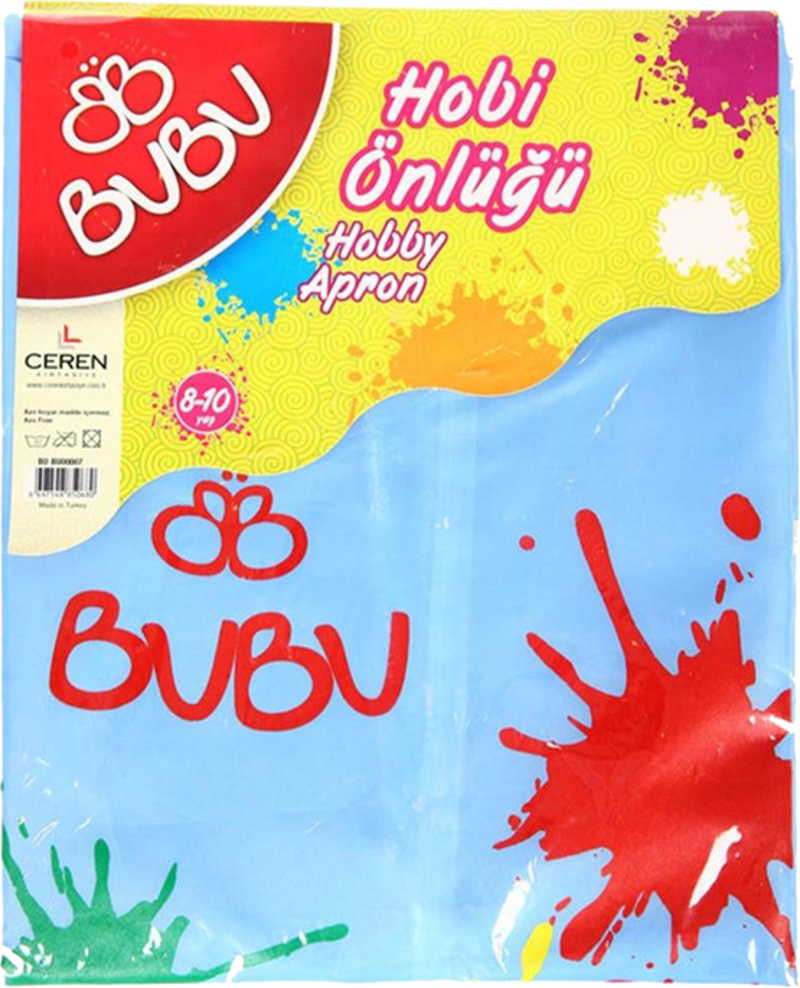 Bubu00007 Boyama Önlüğü 8-10 Yaş Su Geçirmez