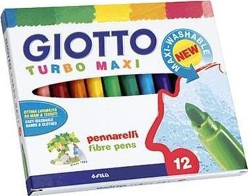 Giotto Turbo Maxi Keçeli Kalem 12 Renk 454000