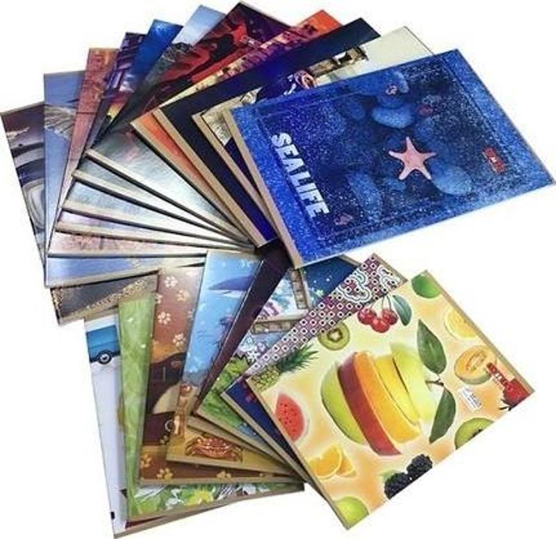 Pp Kapaklı Plastik Defter S A4 120/4 6 Lı (1 Paket 6 Adet)