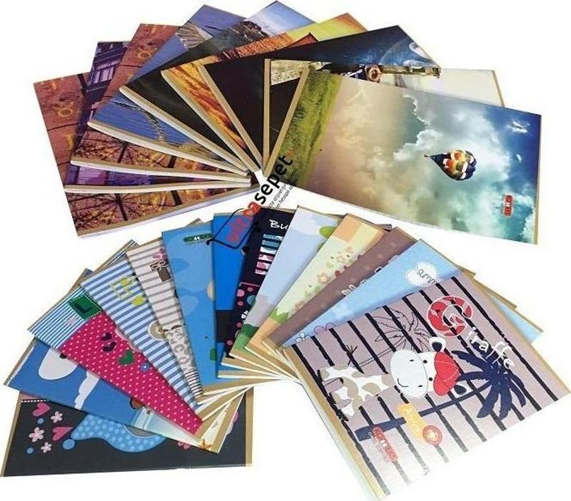 A5 Dikişli Kaye Defter Karton Kapak Çizgili 100 Yaprak 100/1 (6 Lı Paket)