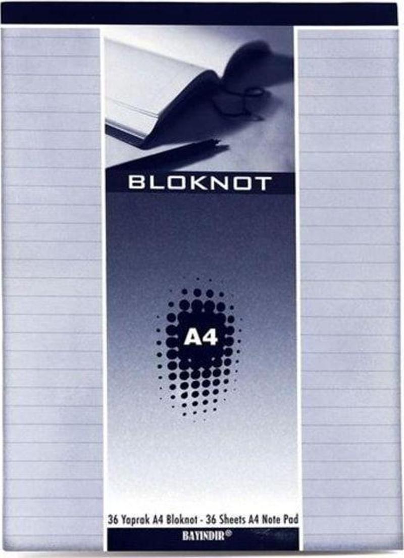 Bloknot Not Defteri Çizgili 36 Yaprak A4 70 Gram Bbn0101 (12 Li Paket)