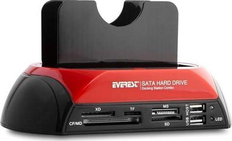2.5"-3.5" İde Sata Usb 2.0 Harddisk Hdd Kutusu + Kart Okuyusu + Docking Station Hdc-385