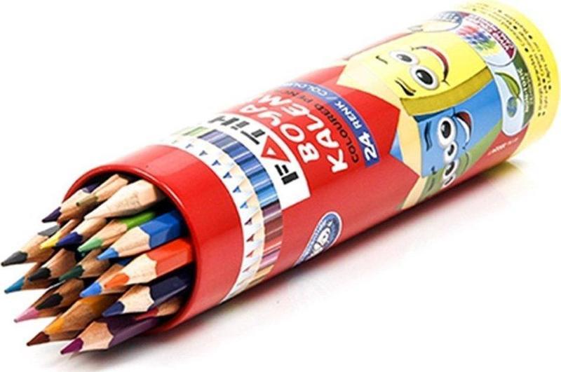 Kuru Boya Kalemi Metal Tüp Kutu Tam Boy 36 Renk Kalemtıraş Hediyeli 33190 Fa33190Kb36Rtb