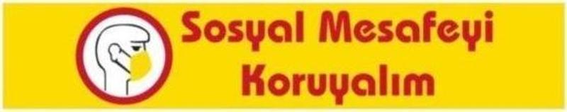 Bant Sosyal Mesafe Zemin Bandı 10X50 Cm Sm-101 (6 Lı Paket)