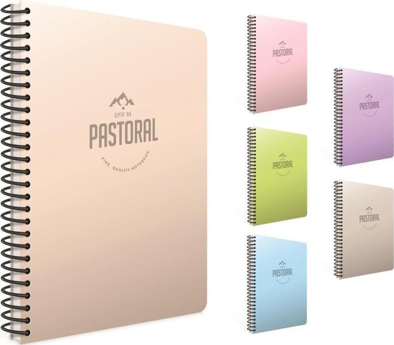 Pastoral A4 Spiralli Pp Kapak Defter 96 Yaprak Çizgisiz (4 Lü Paket) 3246