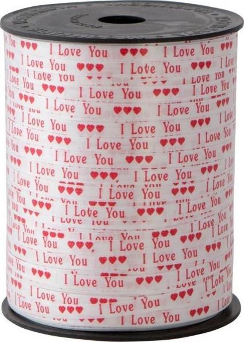 Vagon Rabant (Rafya) 5 Mm X 200 Metre Beyaz İ Love You 4063 (2 Li Paket)