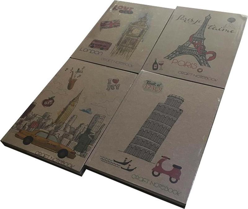 Defter Kraft Kapak 20X28Cm Kitap Kağıdı 144 Yaprak Kareli KF510K