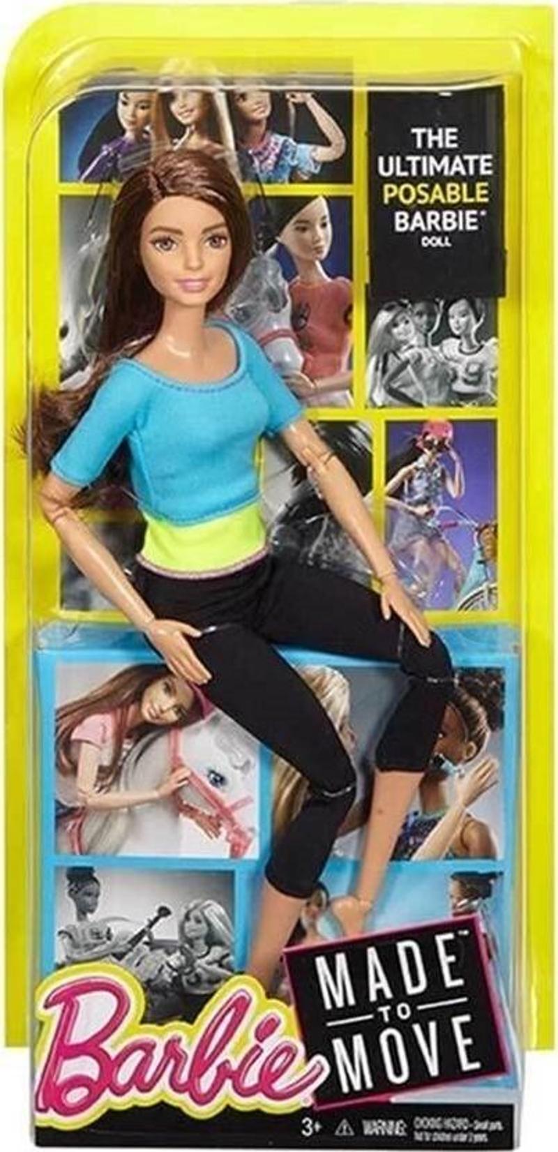 Mattel Oyuncak Barbie Sonsuz Hareket Bebeği Kumral Siyah Taytlı Djy08