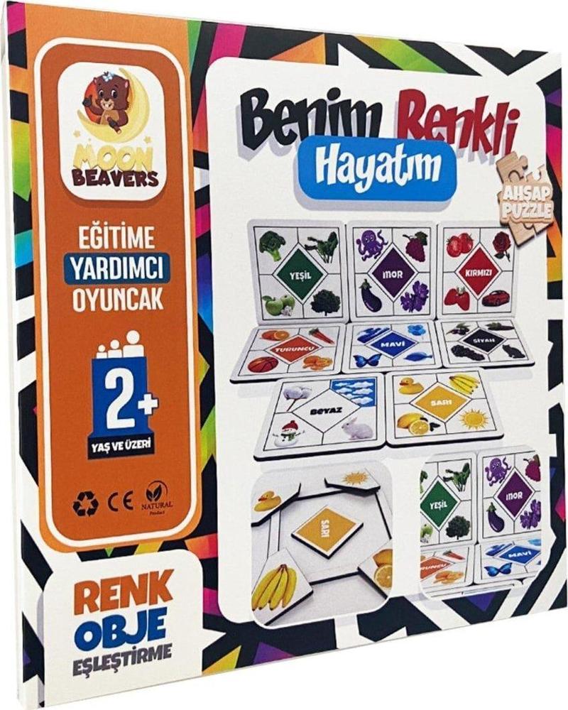 Benim Renkli Hayatım Renk - Obje Ahşap Eşleştirme Oyuncağı