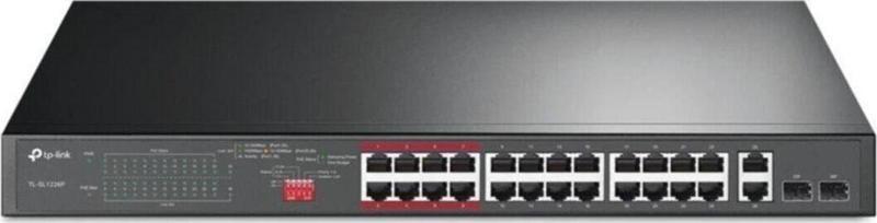 Tl-Sl1226P 24 Port 10-100 Mbps Poe+ 2 Port 10-100-1000 Mbps Switch 2 Port Sfp Çelik Kasa