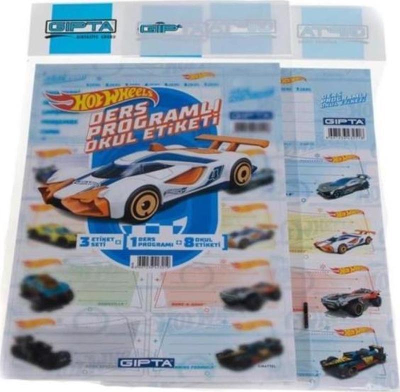 Okul Etiketi Ders Programlı Hot Wheels 3 Yaprak 16X24 3-5410000-2101