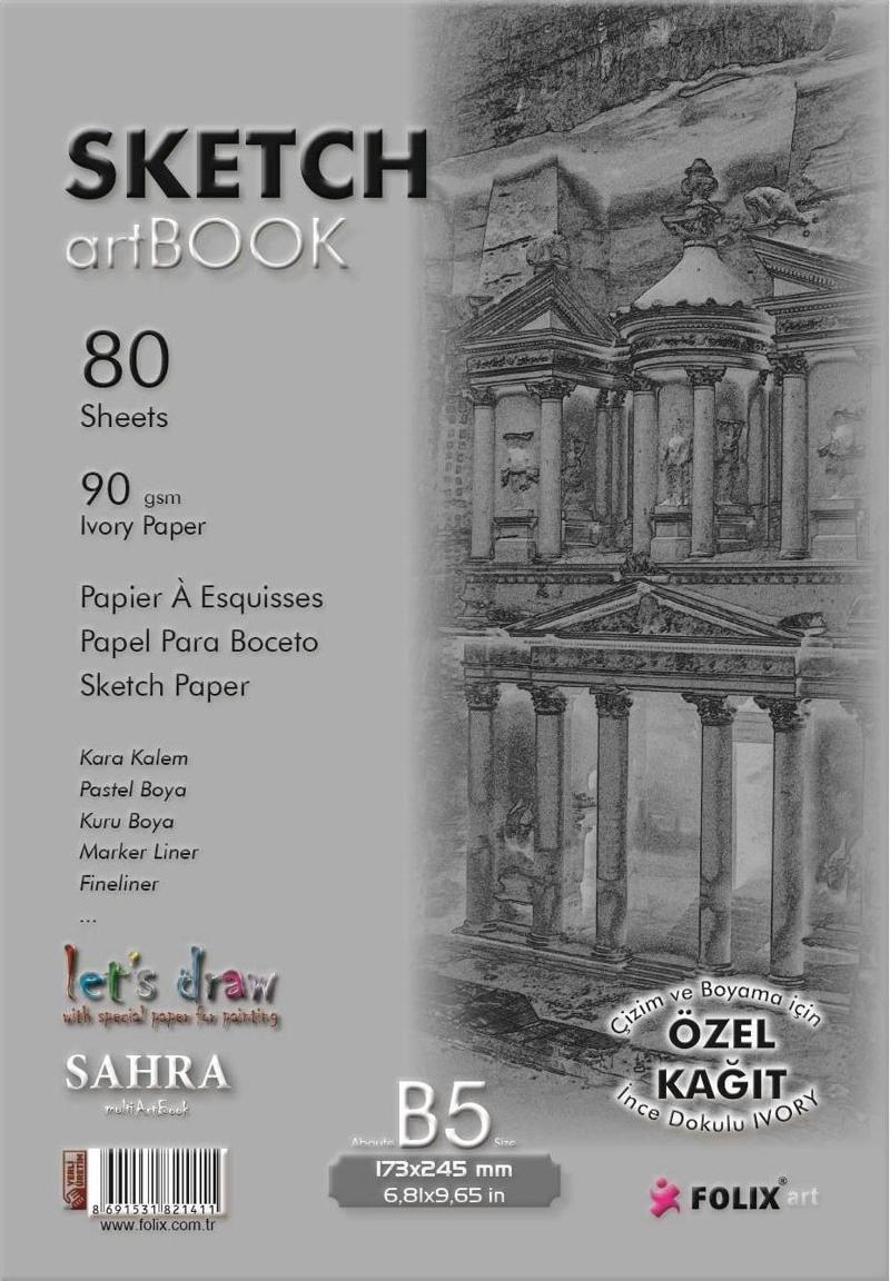 Sahra Bloknot Not Defteri Tutkallı İvory Kağıt 17,3X24,5 90 Gram FLX-821411