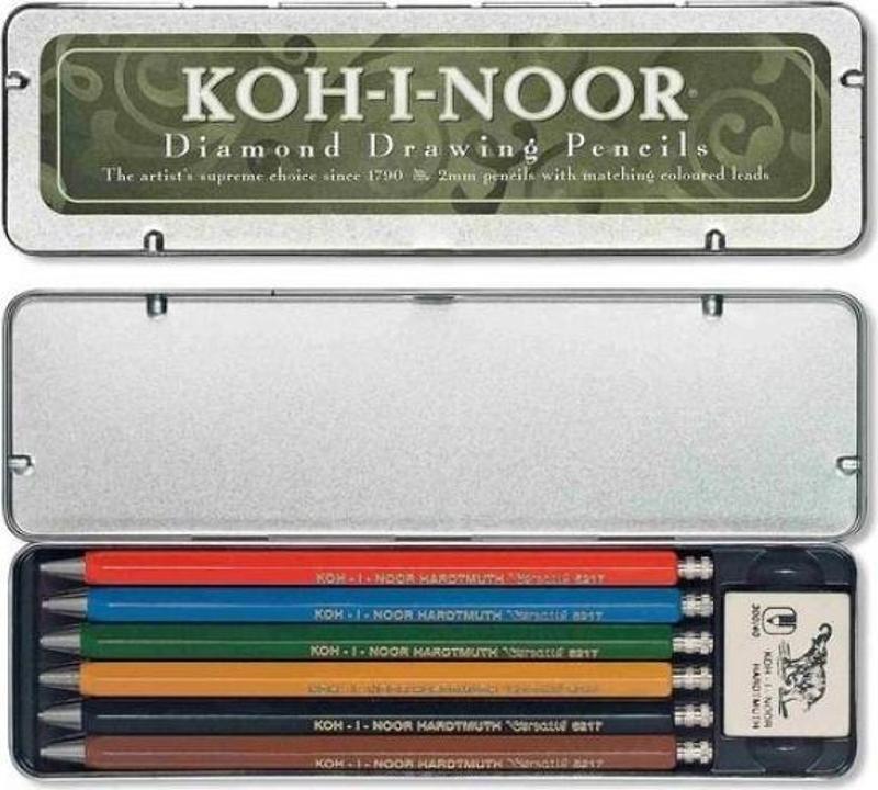 Koh-i Noor Set Of Mechanical Pencils 2.0Mm Çizim Kalemi Seti 6 Lı 5217