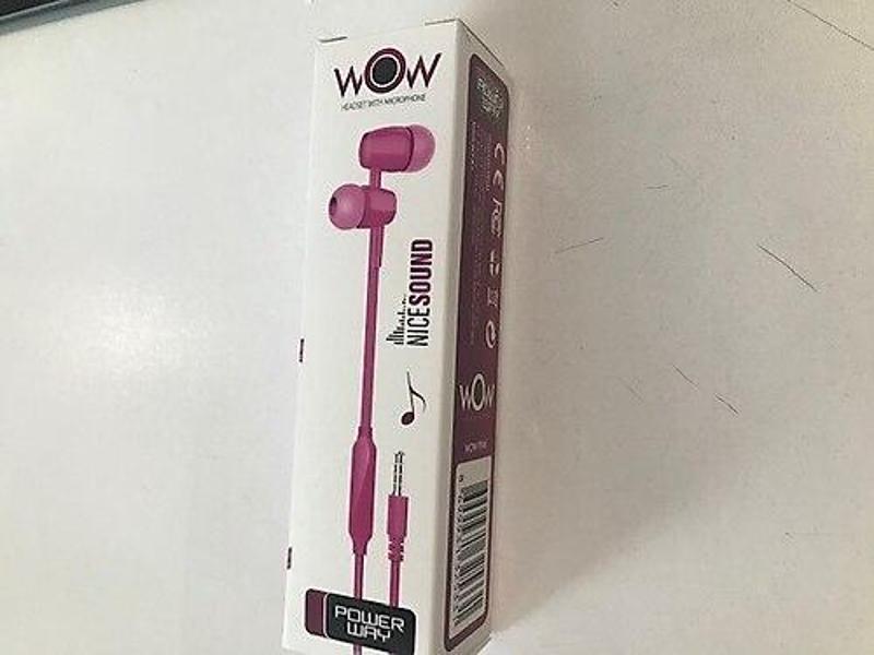 Wow Pink Kulak İçi Mikrofonlu Ses Kontrollü Kulaklık