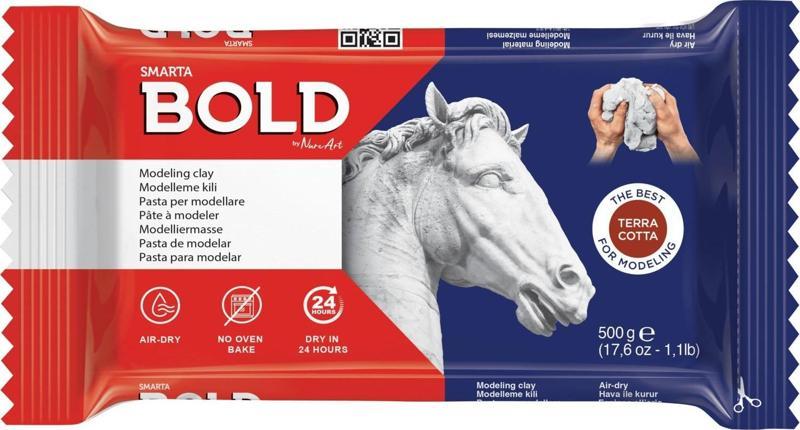 BOLD Havayla Kuruyan Seramik Hamuru - Sanat Kili Toprak Rengi 500 Gram (24 Lü Paket) 30000620