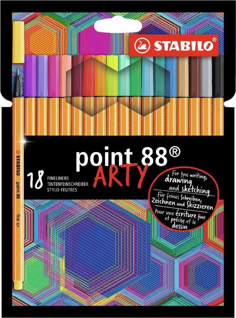 Point 88 Arty Fineliners (Keçe Uç Kalem) 0,4Mm 18 Renk Yeni 8818/1-20