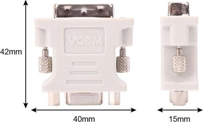 Dvi 24+5 Erkek To Vga Dişi Dönüştürücü Ca301