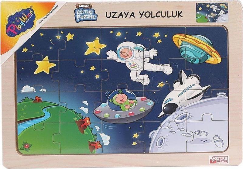 ONY-77 78 79 80 Ahşap Eğitici Puzzle Uzaya Yolculuk