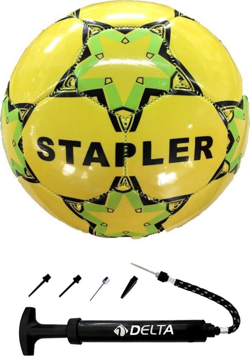 Stapler 5 Numara Dikişli Futbol Topu + Top Pompası