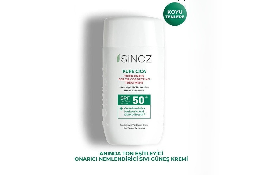 Sinoz Pure Cica Fluid Kızarıklık Karşıtı 50 ml 50 Faktör Güneş Kremi