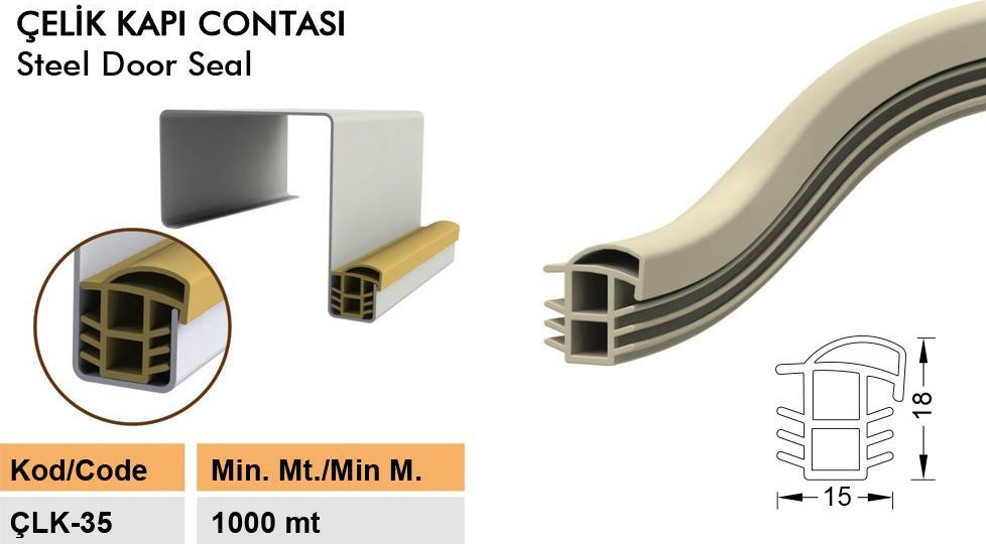 Contacall Çelik Kapı Kasa Fitili Contası Çelik Kapı Contası 6 Metre ...